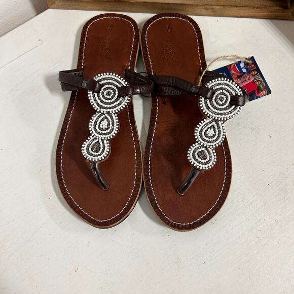 Her Best Foot Forward” Handmade Sandals Size 7 NWT - Picture 12 of 15